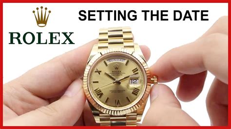 how to change the time on a rolex watch|rolex day date adjustment.